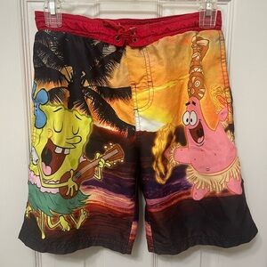 SpongeBob SquarePants Boy’s Colorful Swim Trunks, Size 6-7